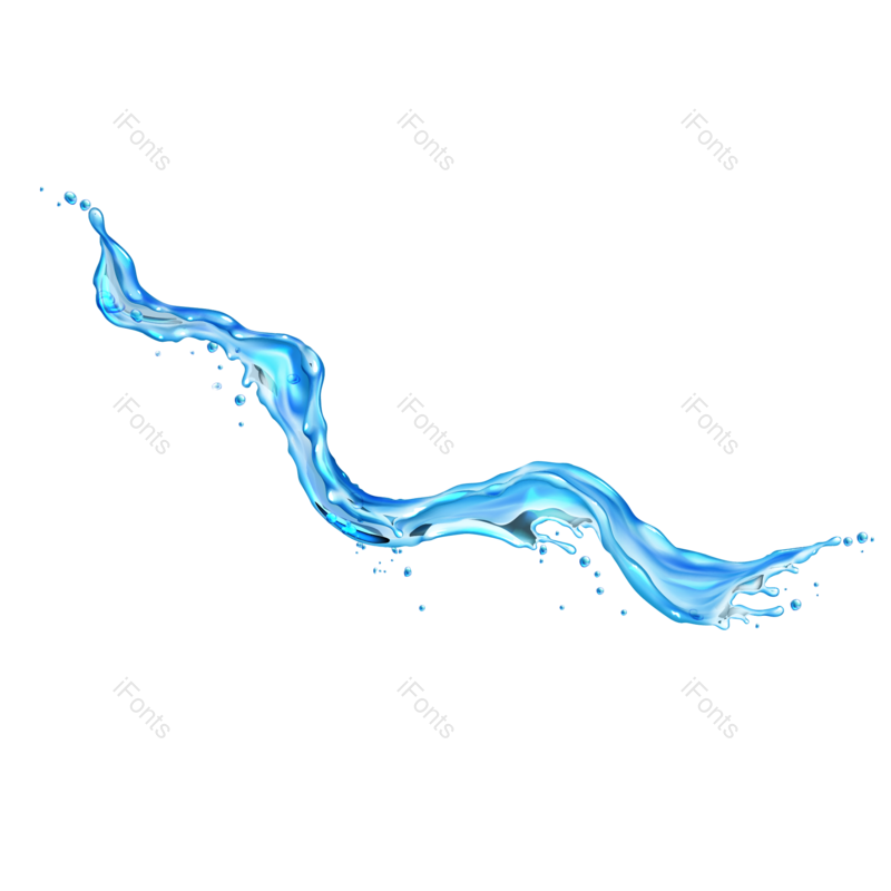 水花图片,蓝色元素,水滴PNG,喷溅免抠素材